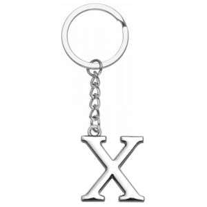 LUODAN Cadeau Femme Homme Porte-cl&eacute;s, Argent A-Z 26 lettre initiale pendentif porte-cl&eacute;s-Cadeaux S&oelig;urs Amiti&eacute; Coll&egrave;gue Papa Marraine Parrain id&eacute;es Cadeaux Meilleur Ami Anniversaire (X) (hangzhoujiaranzhuangshicailiaoyouxiangongsi, neuf)
