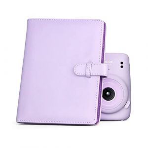 Rieibi Album photo Mini 128 pochettes, portefeuille en cuir PU pour appareil photo instantané Fujifilm Instax Mini Evo/11/8/9/7s/25/70/90, album photo coloré brillant pour Polaroid (ANYIUK, neuf)