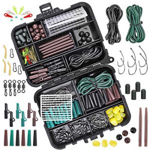 282pcs Leurres de Pêche Kit, Portable D'appâts de Pêche à la Carpe Tackle , Perles de Pêche,Longe, Grains de Maïs, Tubes en Caoutchouc, Clip de Sécurité - Pêche Leurre Kit avec Boîte (Mxcwir EU, neuf)