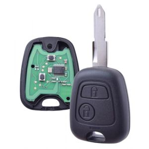 ANGOFIZ Clé Vierge ID46 Electronique à Programmer Compatible avec Peugeot 106 107 206 206CC 206 Break SW 207 306 Télécommande à Distance Testée (ANGOFIZ, neuf)