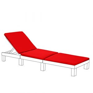 Gardenista Rembourrage de Remplacement pour transat de Jardin pour Allibert Keter Daytona | Coussin de transat en rotin inclinable pour Meubles de Patio | Résistant à l'eau et léger (Rouge) (Loft 25 FR, neuf)