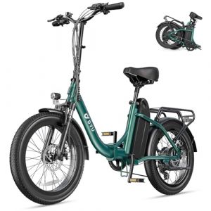 DYU C9 Vélo Électrique Homme 20" Pneus E Bike, Moteur 250W, 48V 15.6Ah Batterie, 7 Vitesses, Écran LED, Autonomie Jusqu’à 80-150KM，Urban Velo Pliant Adulte ，VTT Electrique Adulte Homme(Vert) (DYUofficial, neuf)