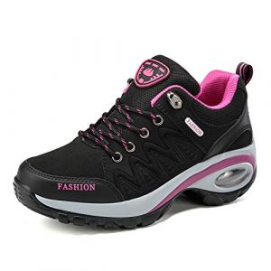 Femmes Minceur Chaussures Marche Baskets Aptitude Wedges Plateforme Chaussures Sneakers Noir,35 EU/Étiquette 36 (QZBAOSHU, neuf)