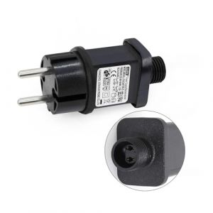 24V 12W Transformateur LED CZJUTAI IP44 Alimentation pour &eacute;clairage de No&euml;l avec prise - Prise europ&eacute;enne (Socle &agrave; vis - Constant allum&eacute; - DC24V12W) [E4T2] (CubePlugLtd, neuf)
