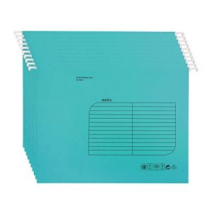 Lot de 25 Dossiers Suspendus A4 avec Onglets et Cartes Pour Bureau, école(Bleu) (long zi mao yi, neuf)