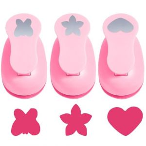 XFSRG Perforatrices de Scrapbooking Color&eacute;es Perforeuses Formes Papillon Coeur Fleur Mini Perforateur Papier Fantaisie Id&eacute;al pour DIY et Artisanat (KONSTANTINOU-A, neuf)