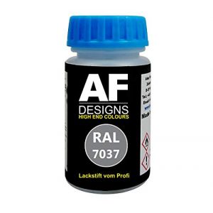 Alex Flittner Designs Stylo de retouche RAL 7037 GRIS POUSSI&Egrave;RE brillant 50 ml s&eacute;chage rapide Acrylique (2Store24, neuf)