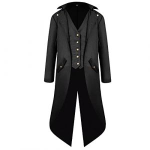 kinstell Redingote vintage steampunk pour homme - Style médiéval gothique victorien - Costume d'Halloween et de costumade (Kinstell uk, neuf)