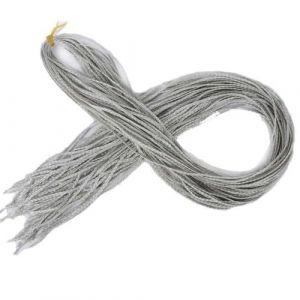 Extensions de cheveux synthétiques pour tressage africain 30 pouces de longs cheveux tressés ombrés artificiels pour femme – Gris 50 g (guangzhouliyeshangmaoyouxiangongsi 85244, neuf)