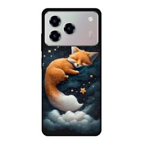 KARTXITAI Coque Compatible avec ZTE Blade A76 4G,Housse &Eacute;tui de Protection en Silicone en Gel TPU Souple Case Cover Ultra Douce Emp&ecirc;che Rayures Shock-Absorption - Renard &eacute;toiles Nuages (KARTXITAI, neuf)