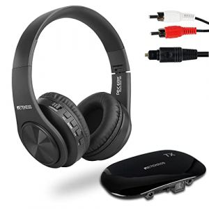 Retekess TA005 Casque TV sans Fil, Casque Audio sans Fil pour Television, Intégré Rechargeable Batteries, Supports Stéréo, AUX et RCA Entrée, Volume Elevé pour Personnes Agées (RetevisDirect, neuf)