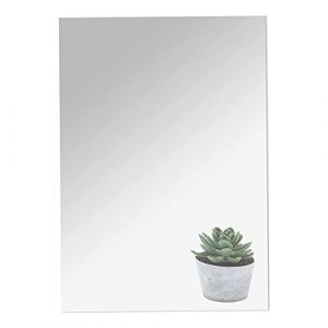 DARENYI Miroir Mural 40 x 30 cm Miroir Adhesif Mural Grand Miroir Autocollant Flexible Miroir Acrylique Adhésif Miroir Mural Adhesif pour Salle de Bain, Salon, Chambre (DARENYI, neuf)