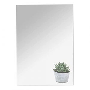 DARENYI Miroir Adhesif Mural 40 x 30 cm Miroir Autocollant Grand Miroir Mural Flexible Miroir Acrylique Adhésif pour Salle de Bain, Salon, Chambre (DARENYI, neuf)