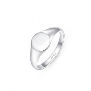 Amberta Bague Argent Sterling 925 pour Femme Massif | Bague Pouce pour Femme | Bague Chevalière | Bague en Argent pour Femme: Bague Simple en Argent Taille 62.2 (Amberta, neuf)