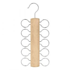 Porte Écharpe, Porte Foulard, Cintre D'Écharpe, Porte Cravate, Support Écharpe, Porte Ceintures, Cravates Bois Cintre, Support Organisateur de Placard Multifonction pour Foulards, Cravates, Ceintures (migohouse-store, neuf)