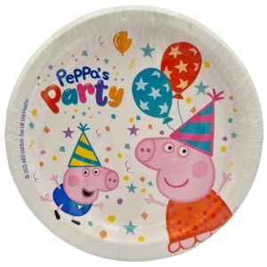 BeenSmile, Assiettes Anniversaire PEPPA PIG, Assiettes Jetables pour Anniversaire d'Enfant, Articles de Décoration pour Soirées à Thème, 8 ASSIETTES 18 CM (FMC-Store, neuf)