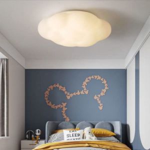 Lustre de plafonnier LED nuage chaud et romantique pour chambre d'enfant, chambre de garçon ou de fille, 36 W, gradable en continu, 11,9'' (Yoouu, neuf)