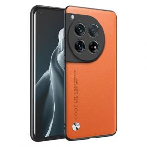 HAFFAN Housse Coque de Protection Conçue pour OnePlus 12 5G (6.82"), Style Simili Cuir - Orange (haffan, neuf)