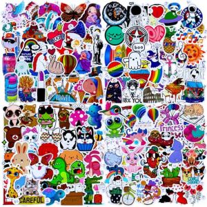 Autocollant 200 Mixtes Stickers Kawaii Vinyle Imperméable Aesthetic Stickers pour Ordinateur Portable Téléphone Scrapbook Bouteille D'eau Skateboard Valise Guitare, pour Ados Enfants Filles Adultes (AIRNOGO GmbH, neuf)