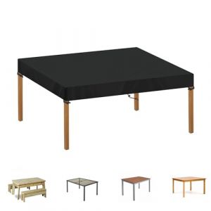 SIMPHAUS Housse de Protection Étanche pour Table de Jardin Housse Plateau de Table de Jardin Housse de Protection Table de Jardin Anti-UV Tissu Oxford 420D Couverture Table de Jardin 120x90x15cm (GRACEEU, neuf)