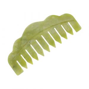 DECORNIJIA Peigne De Massage Jade Naturel Pour Coiffure Outil De Soins Capillaires Prévention Casse Et Démêlage Doux Couleur Vert (ZhiLight, neuf)