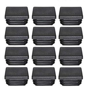 Bouchon Plastique 50x50mm Embout Tube Carre Noir Plastique Embout Bouchons D'obturation pour Pieds de Meuble Trampoline 12 Pcs (ZHAN Chen, neuf)