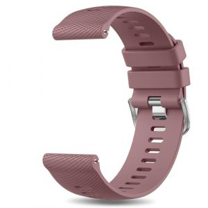 YLK 20mm Bracelet de Montre en Silicone, Souple Bracelet de Replacement en D&eacute;gagement Rapide avec Boucle en M&ecirc;me Couleur Homme Femme, Fumer Violet (YYSuoEn, neuf)