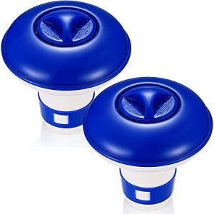 TOOINKCV 2 Pcs 5 Pouces Flottant Distributeur de Chlore, Diffuseur de Chlore Flottant, Distributeur de Chlore Chlore Flottant pour Tablettes de Chlore, Distributeur de Tablettes de Piscine Flottant (Shangrao Same Sida Electronic Commerce Co., Ltd., neuf)