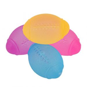 4pcs Jouets Anti-Stress &agrave; Balles, Multicolores Jouets Remplis de Maltose Durables Mont&eacute;e Lente Balle en Sucre pour l'Anxi&eacute;t&eacute; ADHD & l'Autisme Prix pour Les Salles Classe (Rugby) (ChuangYing, neuf)