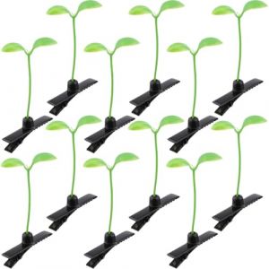 VICASKY Lot de 60 Pinces &agrave; Cheveux de Pousse de Soja Mini Barrettes V&eacute;g&eacute;tales Vertes Accessoires Coiffure pour Adolescentes Clips pour Cheveux Courts et Longs F&ecirc;tes et Usage Quotidien (Belicious Helper, neuf)
