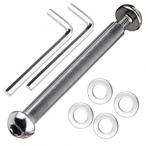 OTFAITP Boulon d'essieu avant et arri&egrave;re de trottinette M8 8 mm x 28 mm-86 mm en acier carbone grade 8.8 pour trottinette de cascade Dash, trottinette pour adolescent/adulte - capacit&eacute; 360+ kg (OTFAITP-FR, neuf)