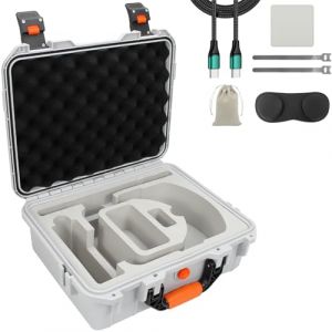 AMAZEAR Étui Rigide pour Apple Vision Pro, Parfait pour Ranger la Vision Pro et la Batterie à la Maison ou en Voyage, Grand étui étanche pour VR Apple, kit d'accessoires Premium pour Apple Vision Pro (Amazear Store EU, neuf)