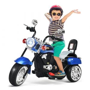 SOARS Moto Électrique Enfants 6V à 3 Roues, Voiture Électrique Enfants 91 X 48 X 64 CM Conduite Réaliste avec Musique, Phare, Klaxon, Siège Ergonomique, Charge 30 KG, Cadeau Garçon & Fille 3 Ans+ (Magichome24, neuf)