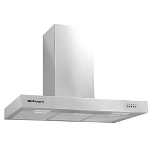Orbegozo DS 56190 B IN Hotte aspirante d&eacute;corative 90 cm en acier inoxydable extraction 630 m3/h chemin&eacute;e r&eacute;glable 3 niveaux de puissance 190 W (Ambitemp, neuf)
