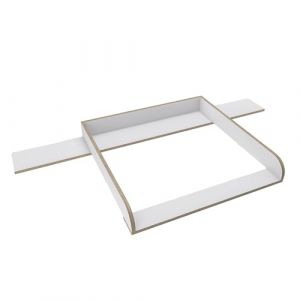 regalik Plan à Langer avec Plateau pour Hemnes d'IKEA, Extension pour Table à Langer pour Commode 50x160 cm, Amovible, Plan à Langer avec Façades Arrondies, Superwood Blanc (MMJMebel, neuf)