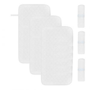 Lot de 3 Matelas à Langer Imperméables Réutilisable Pour Table à Langer Pour Bébé en Fibre de Bambou Enroulable Portable 14 "X 27" (Blanc) (yujunds, neuf)