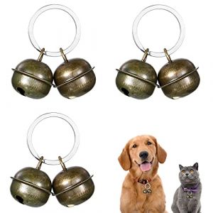 Hotop 3 Sets de Cloches Extra Fortes pour Chat Chien Animal de Compagnie Cloches de Suivi Traqueur pour Collier Cloche de Chat Noir Collier de Cloches Pendentif Breloque d'Animal de Compagnie (M) (Meoyo Direct, neuf)