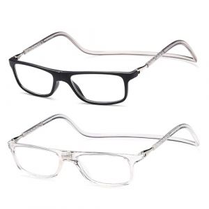 NEW VISION Lunettes 2 pack, Lunettes Loupe, Lunettes De Lecture Magnétique, Longueur RéGlable Lunette De Lecture Homme Femme, NV2904 (Tn, 3.5, x) (New Vision Milano, neuf)