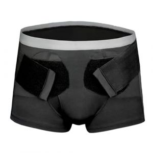 DJJYCTNM Ceinture Hernie Inguinale Homme, Culottes de Soutien pour Hernie avec 2 Coussinets de Compression Amovibles, Ceinture Abdominale R&eacute;glables pour Hernie Inguinale Simple/Double(M) (DJJYCTNM, neuf)