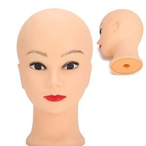 NSXAYIWET&ecirc;te De Mannequin, T&ecirc;te De Mannequin T&ecirc;te De Mannequin En Silicone Formation De Maquillage T&ecirc;te De Mannequin Chauve T&ecirc;te De Formation De Mannequin Pour Salon De Perruque(version habillage) (ChewRes, neuf)