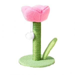 Xafrstyu Griffer pour Chat, 40 cm Poteau Griffoir Chat, Arbre a Chat, Griffoir pour Chat en Sisal, Jouet pour Animaux De Compagnie en Sisal Naturel (Rose Clair) (TaoChongMing, neuf)