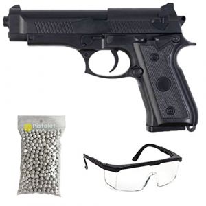 Saigo Defense Pack Airsoft Pistolet mod&egrave;le Saigo Hi-Capa SG00056 &agrave; Ressort/mati&egrave;re: Plastique Haute r&eacute;sistance/Puissance 0.3 Joule/livr&eacute; avec Accessoires Noir (THE REPLICANT, neuf)