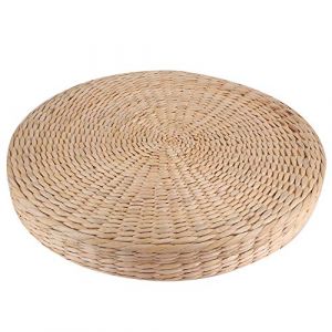 Fdit Pouf de Coussin de Si&egrave;ge Rond &eacute;pais fabriqu&eacute; &agrave; la Main pour Tatami, Chaise de Bureau et Balcon, Coussin de Style Japonais avec une Bonne t&eacute;nacit&eacute;, R&eacute;sistance &agrave; L'usure, adapt&eacute; &agrave; la D&eacute;coration (Xiayixue, neuf)