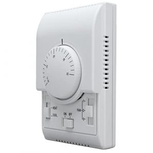 Thermostat de climatisation central AUHX, Contr&ocirc;le du bouton tactile, Blanc, Industriel, 110-220V AC, Contr&ocirc;le de la temp&eacute;rature pour ventilo-convecteur, Supermarch&eacute;, B&acirc;timents commerciaux et civils (biaterd, neuf)