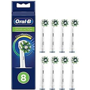 Oral-B CrossAction - Lot de 8 brossettes avec poils CleanMaximiser pour un nettoyage buccal holistique (JK TRADERS BV, neuf)