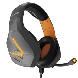Orzly Casque de Jeu pour PC et Consoles de Jeu PS5, PS4, Xbox Series X | S, Xbox One, Nintendo Switch et Google Stadia - Son st&eacute;r&eacute;o avec Micro antibruit - Hornet RXH-20 &Eacute;dition Vesuvius (Syntiga Europe - FR, neuf)