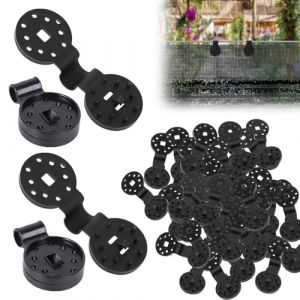 Attache Brise Vue 100 Pièces, Clip Spécial avec Œillet, Clips de Fixation pour Bache Noir, Anti-Oxydation Fixation Brise Vue, Pinces en Plastique de Tissu D'ombre pour Filet D'ombrage Tissu Coupe-Vent (UP LII, neuf)