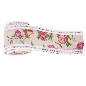 Generic 2 M (6,56 pieds) Souple de Fleurs, Ruban de Fleur de Rouleau de Toile de Jute de Bricolage, Fête d'anniversaire de Décoration pour Mariage à la Main Bricolage (Ongoion, neuf)