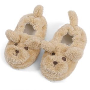 LACOFIA Chausson Animaux Enfant Gar&ccedil;ons Filles Pantoufles Hiver en Peluche Chaussures de Maison Antid&eacute;rapantes Ours Kaki 28/29 (Lacofia, neuf)