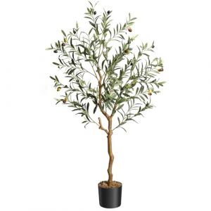 120cm Grande Olivier Artificielle R&eacute;alistes,Fausse Plante Interieur avec Olives Branche & Feuillage sans Entretien,Plante Artificielle/D&eacute;corations V&eacute;g&eacute;tales Artificielles pour Salon, Bureau,Balcon (LiangLili, neuf)